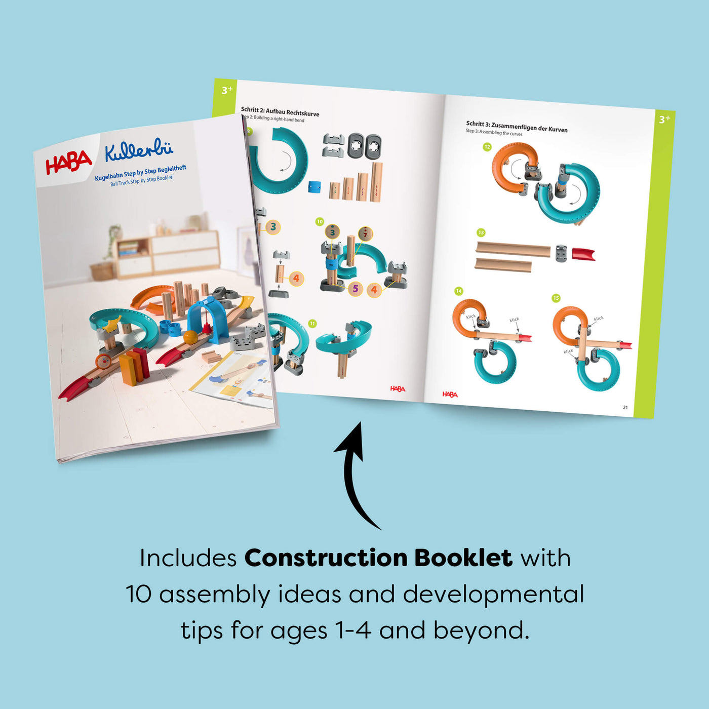 Kullerbu Colorful Curves - Build & Grow Ball Track Set